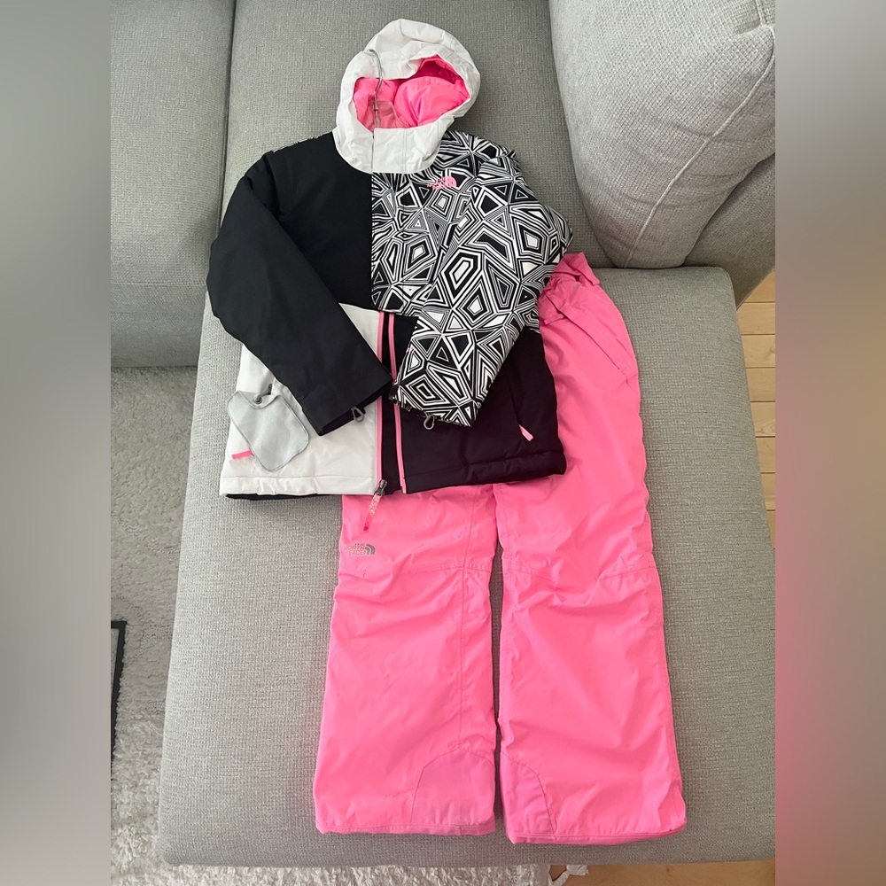 North Face Girls Ski Snowboard Suites Jacket Pants Size M(10-12)